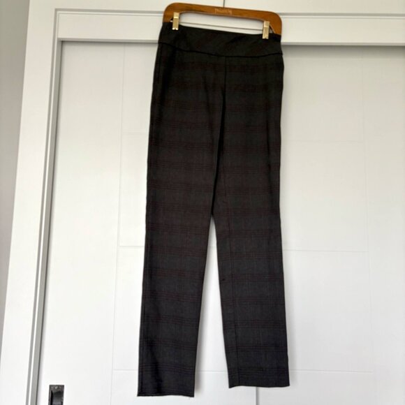 Gray Plaid Pull-On Business Casual Pants - Picture 4 of 4